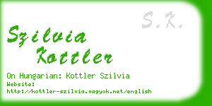 szilvia kottler business card